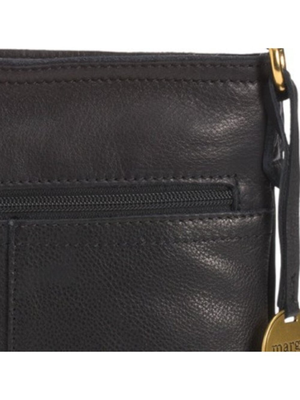 MARGOT Leather Split Pocket Small Crossbody With Adjustable Strap - Picture 2 of 6